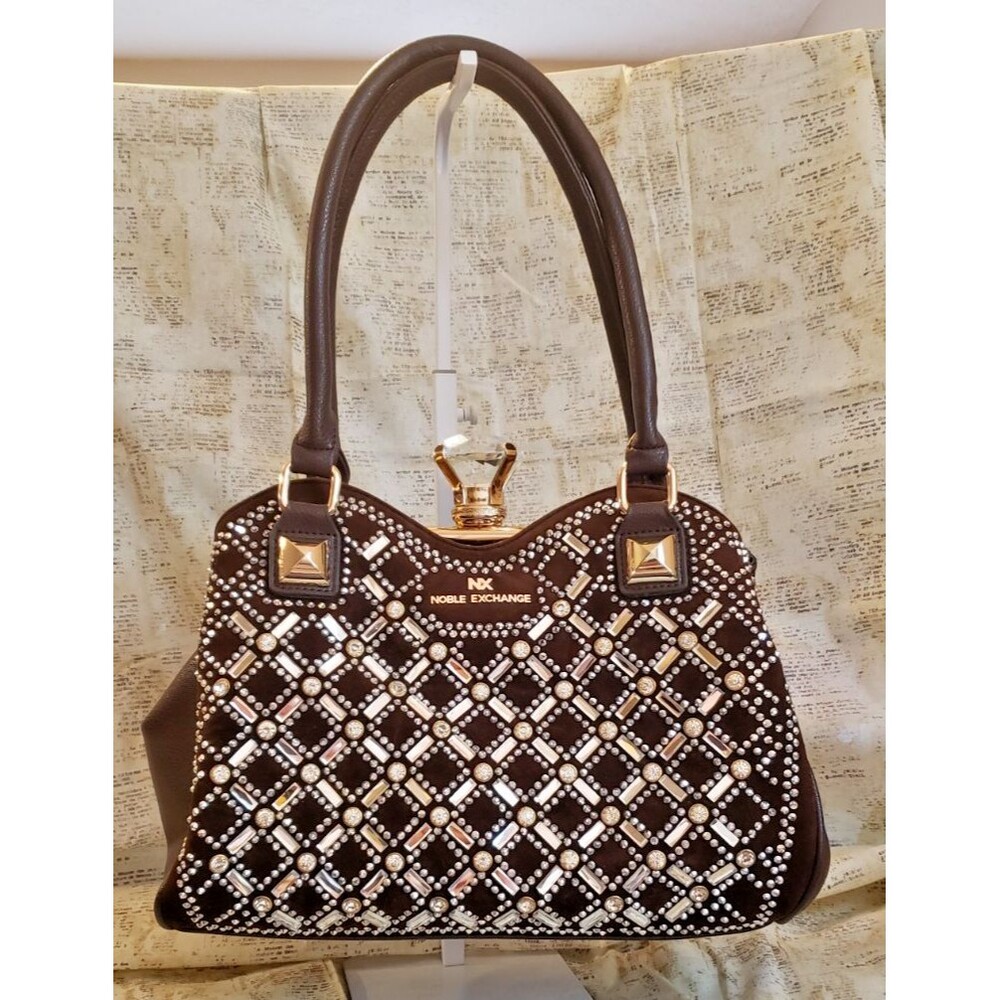 Quirky, Whimsical - Noble Exchange - Diamond and Rhinestone Accented Purse - EUC